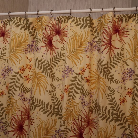 C&F Enterprises Botanical Print Fabric Shower Curtain - Picture 6 of 8